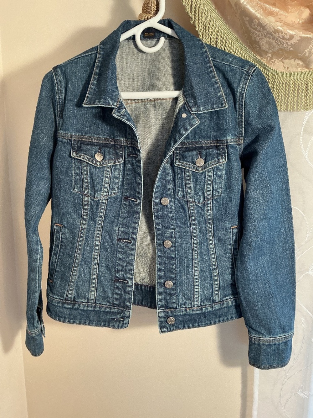 J.Crew Classic Medium Wash Blue Jean Denim Jacket Sz Small